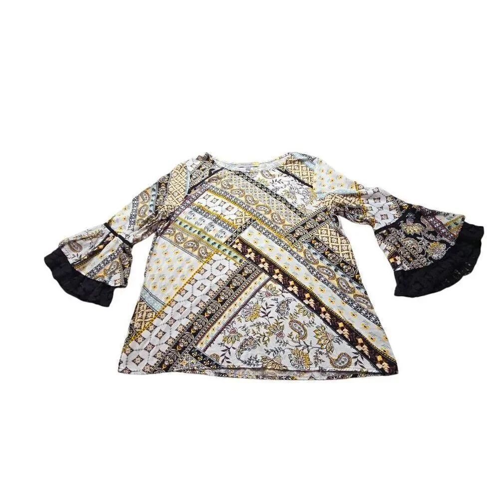 Figueroa & Flower paisley bell sleeve Woman shirt PXL